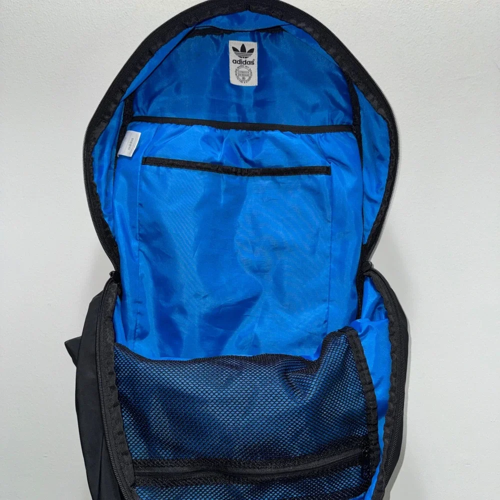 Adidas Originals National Plus Backpack Black Gold Trefoil School Travel Bag